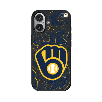 Milwaukee Brewers Paisley MagSafe Compatible Phone Case for Apple iPhone