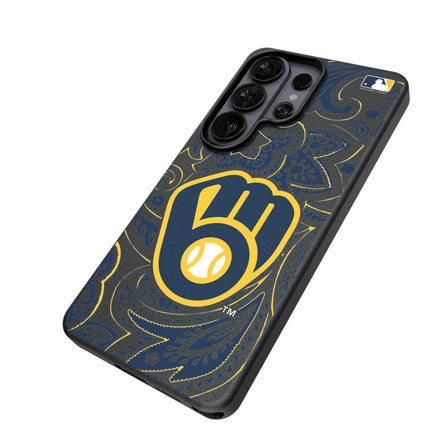 Milwaukee Brewers Paisley MagSafe Compatible Phone Case for Samsung Galaxy