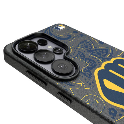 Milwaukee Brewers Paisley MagSafe Compatible Phone Case for Samsung Galaxy
