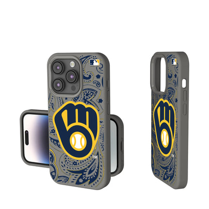 Milwaukee Brewers Paisley Soft Touch Phone Case for Apple iPhone
