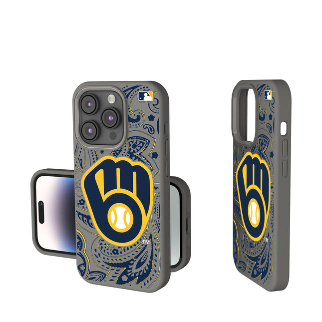 Milwaukee Brewers Paisley Soft Touch Phone Case for Apple iPhone
