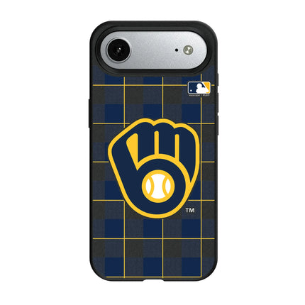 Milwaukee Brewers Plaid MagSafe Compatible Phone Case for Apple iPhone