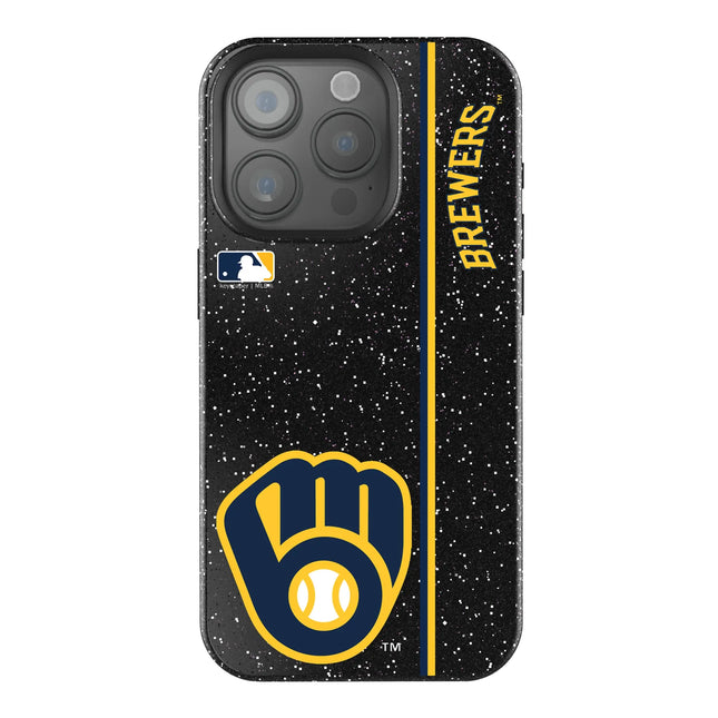 Milwaukee Brewers Sidebar Black Bling Phone Case for Apple iPhone