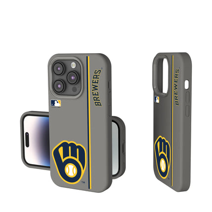 Milwaukee Brewers Sidebar Soft Touch Phone Case for Apple iPhone