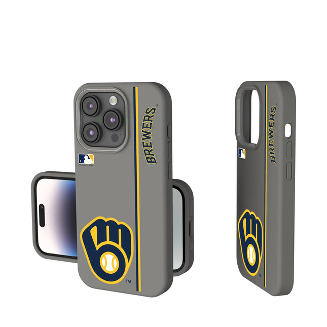 Milwaukee Brewers Sidebar Soft Touch Phone Case for Apple iPhone