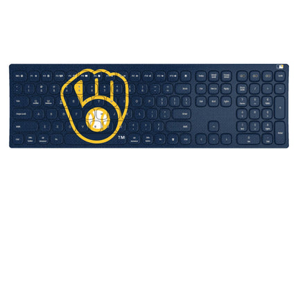 Milwaukee Brewers Solid Curved Wireless Keyboard