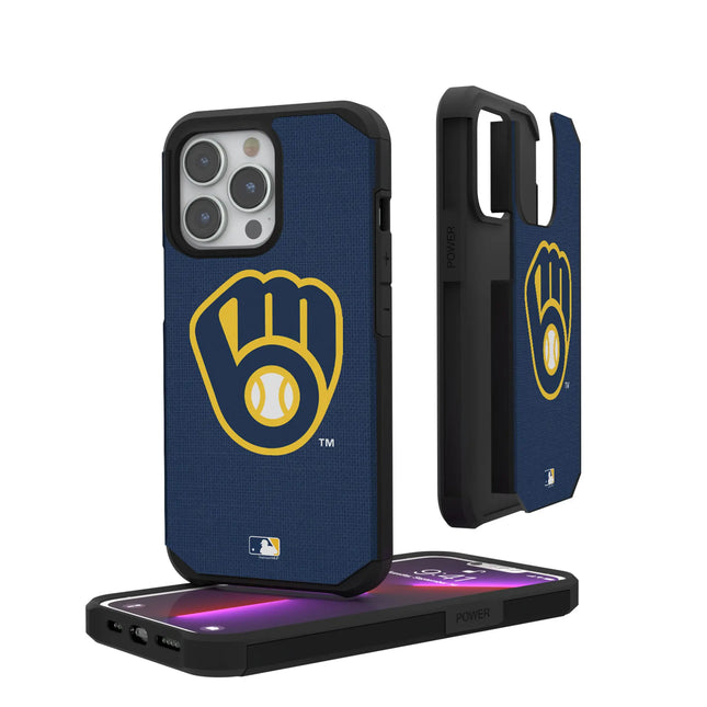 Milwaukee Brewers Solid Rugged Phone Case for Apple iPhone