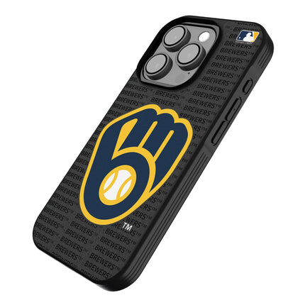 Milwaukee Brewers Text Backdrop Bump Phone Case for Apple iPhone