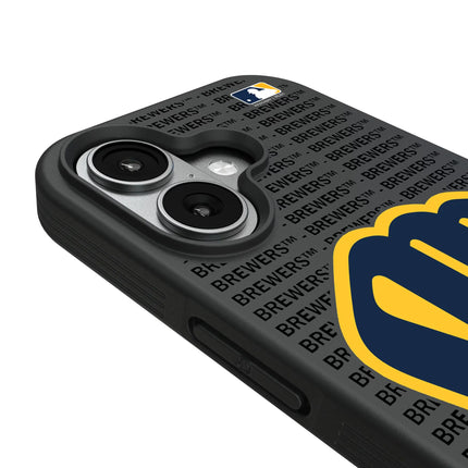 Milwaukee Brewers Text Backdrop Bump Phone Case for Apple iPhone