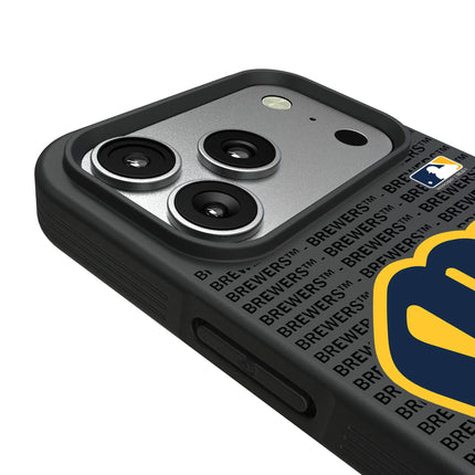 Milwaukee Brewers Text Backdrop Bump Phone Case for Apple iPhone