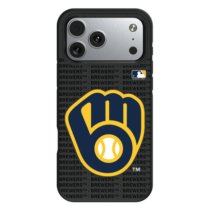 Milwaukee Brewers Text Backdrop Bump Phone Case for Apple iPhone