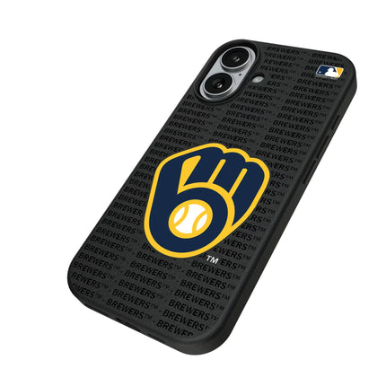 Milwaukee Brewers Text Backdrop MagSafe Compatible Phone Case for Apple iPhone