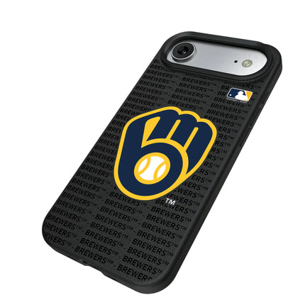 Milwaukee Brewers Text Backdrop MagSafe Compatible Phone Case for Apple iPhone