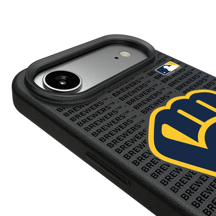 Milwaukee Brewers Text Backdrop MagSafe Compatible Phone Case for Apple iPhone