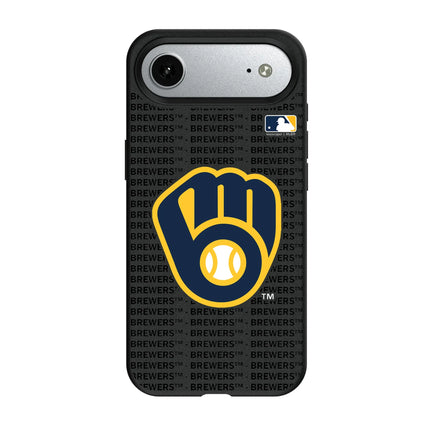 Milwaukee Brewers Text Backdrop MagSafe Compatible Phone Case for Apple iPhone