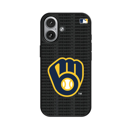 Milwaukee Brewers Text Backdrop MagSafe Compatible Phone Case for Apple iPhone