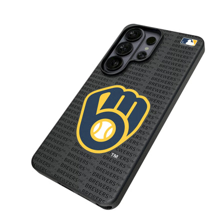 Milwaukee Brewers Text Backdrop MagSafe Compatible Phone Case for Samsung Galaxy