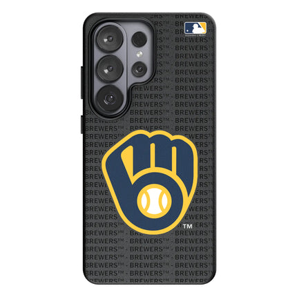 Milwaukee Brewers Text Backdrop MagSafe Compatible Phone Case for Samsung Galaxy