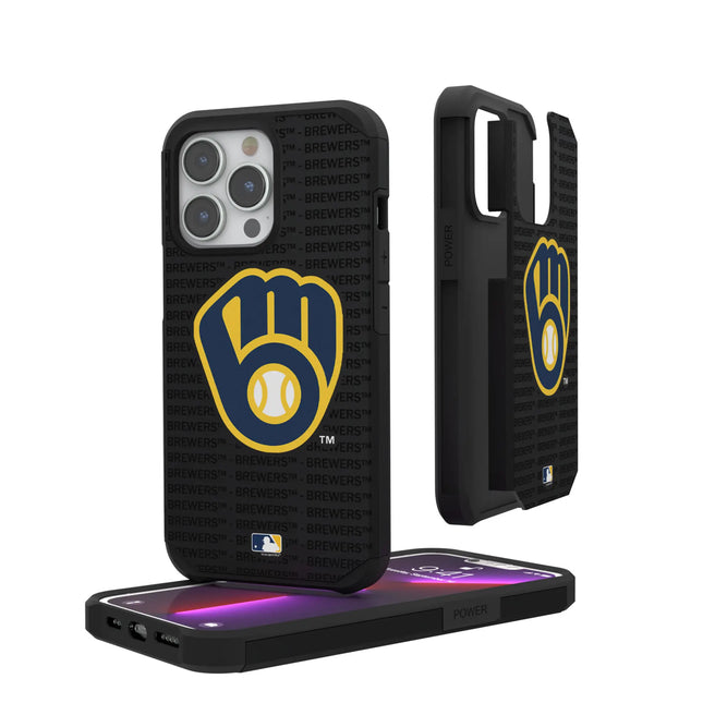 Milwaukee Brewers Text Backdrop Rugged Phone Case for Apple iPhone