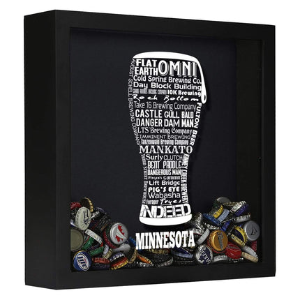 Minnesota Beer Typography Shadow Box