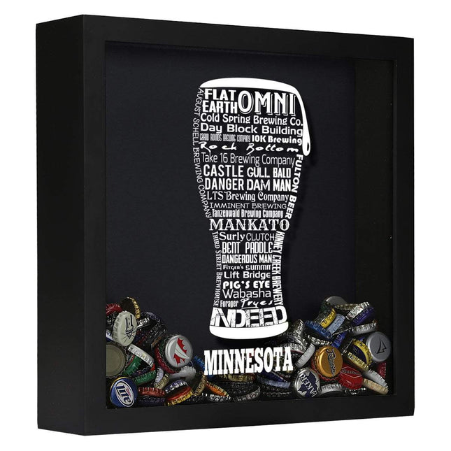 Minnesota Beer Typography Shadow Box