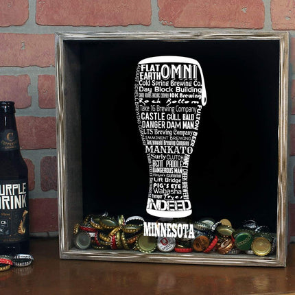 Minnesota Beer Typography Shadow Box