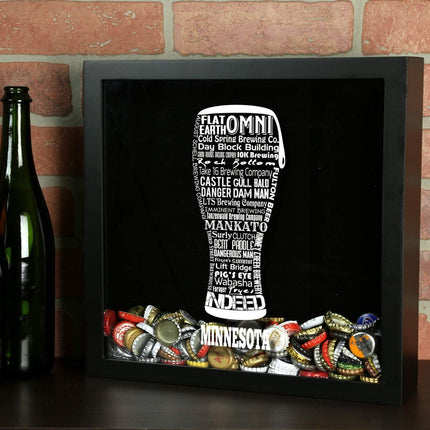 Minnesota Beer Typography Shadow Box