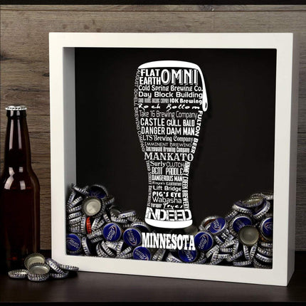 Minnesota Beer Typography Shadow Box