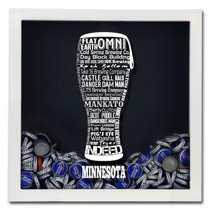 Minnesota Beer Typography Shadow Box