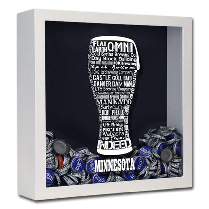 Minnesota Beer Typography Shadow Box