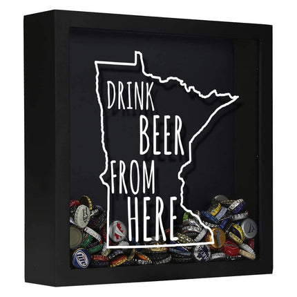 Minnesota Drink Beer From Here Beer Cap Shadow Box