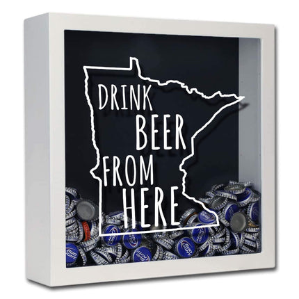 Minnesota Drink Beer From Here Beer Cap Shadow Box