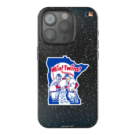 Minnesota Twins 1976-1986 - Cooperstown Collection Linen Black Bling Phone Case for Apple iPhone
