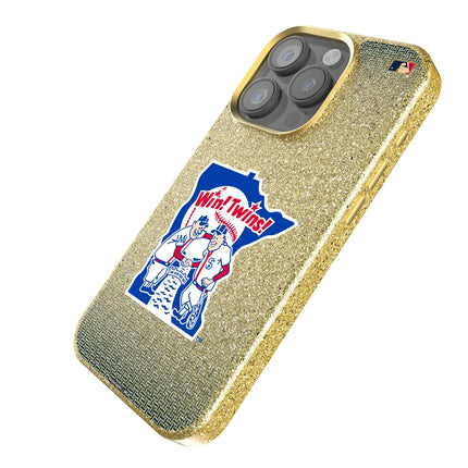 Minnesota Twins 1976-1986 - Cooperstown Collection Linen Bling Phone Case for Apple iPhone