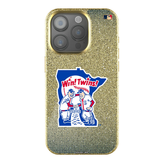 Minnesota Twins 1976-1986 - Cooperstown Collection Linen Bling Phone Case for Apple iPhone