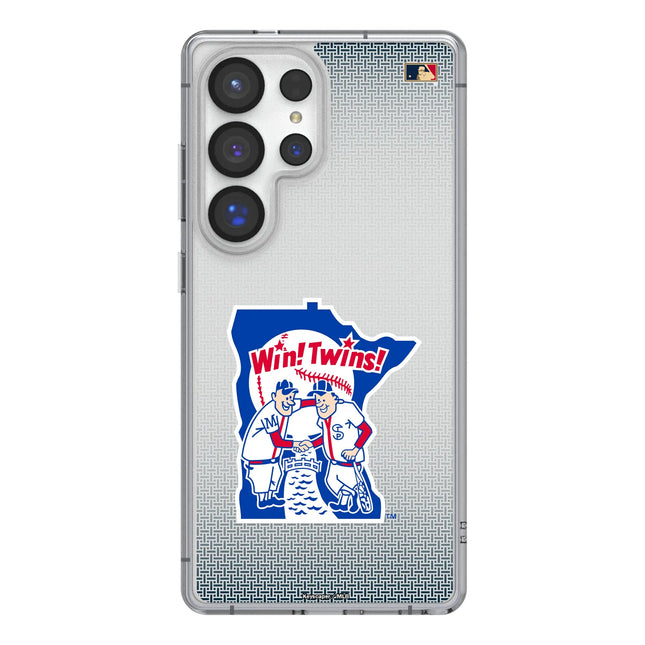 Minnesota Twins 1976-1986 - Cooperstown Collection Linen Clear Phone Case for Samsung Galaxy