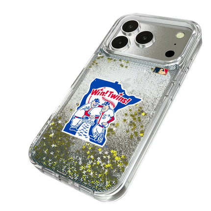 Minnesota Twins 1976-1986 - Cooperstown Collection Linen Glitter Phone Case for Apple iPhone
