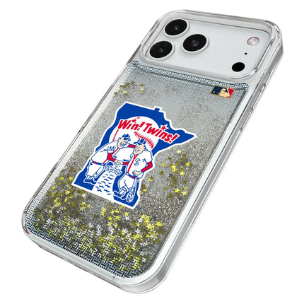 Minnesota Twins 1976-1986 - Cooperstown Collection Linen Glitter Phone Case for Apple iPhone