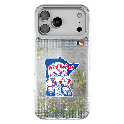 Minnesota Twins 1976-1986 - Cooperstown Collection Linen Glitter Phone Case for Apple iPhone