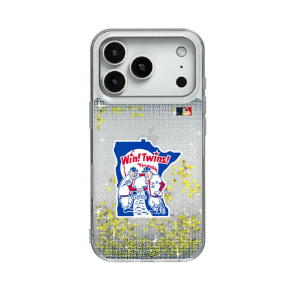 Minnesota Twins 1976-1986 - Cooperstown Collection Linen Glitter Phone Case for Apple iPhone