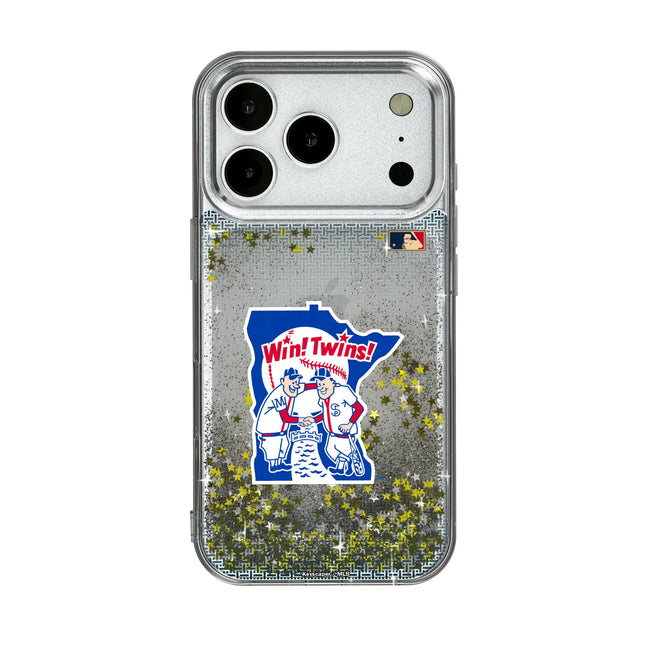 Minnesota Twins 1976-1986 - Cooperstown Collection Linen Glitter Phone Case for Apple iPhone