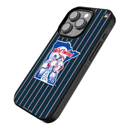 Minnesota Twins 1976-1986 - Cooperstown Collection Pinstripe Bump Phone Case for Apple iPhone