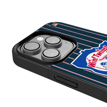 Minnesota Twins 1976-1986 - Cooperstown Collection Pinstripe Bump Phone Case for Apple iPhone