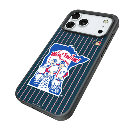 Minnesota Twins 1976-1986 - Cooperstown Collection Pinstripe Bump Phone Case for Apple iPhone