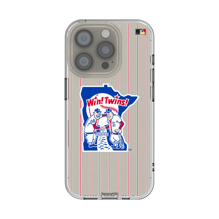 Minnesota Twins 1976-1986 - Cooperstown Collection Pinstripe Clear Phone Case for Apple iPhone