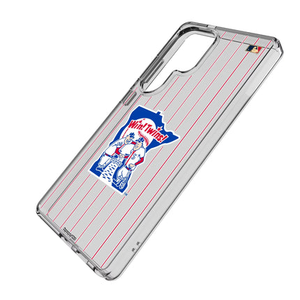 Minnesota Twins 1976-1986 - Cooperstown Collection Pinstripe Clear Phone Case for Samsung Galaxy