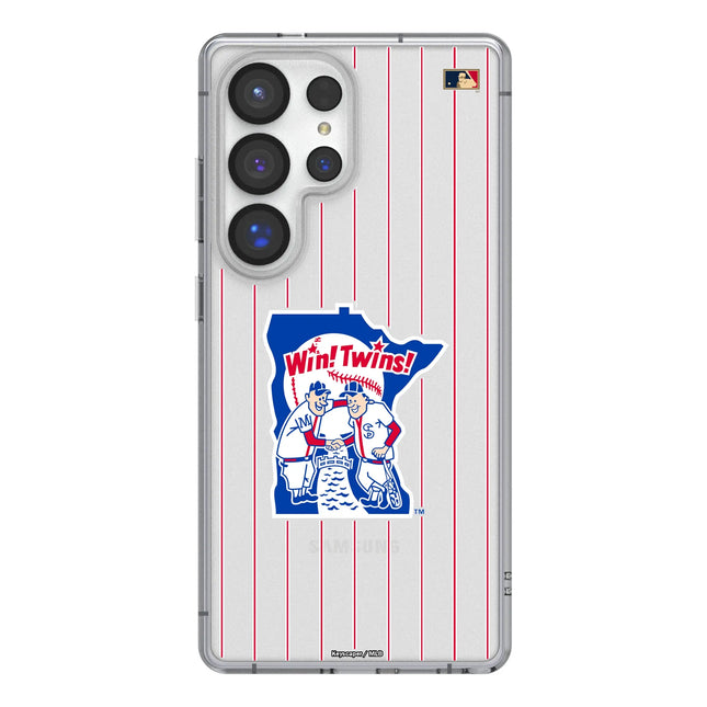 Minnesota Twins 1976-1986 - Cooperstown Collection Pinstripe Clear Phone Case for Samsung Galaxy