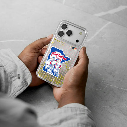 Minnesota Twins 1976-1986 - Cooperstown Collection Pinstripe Glitter Phone Case for Apple iPhone