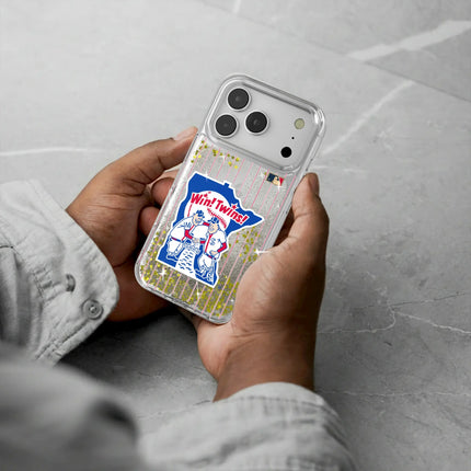 Minnesota Twins 1976-1986 - Cooperstown Collection Pinstripe Glitter Phone Case for Apple iPhone