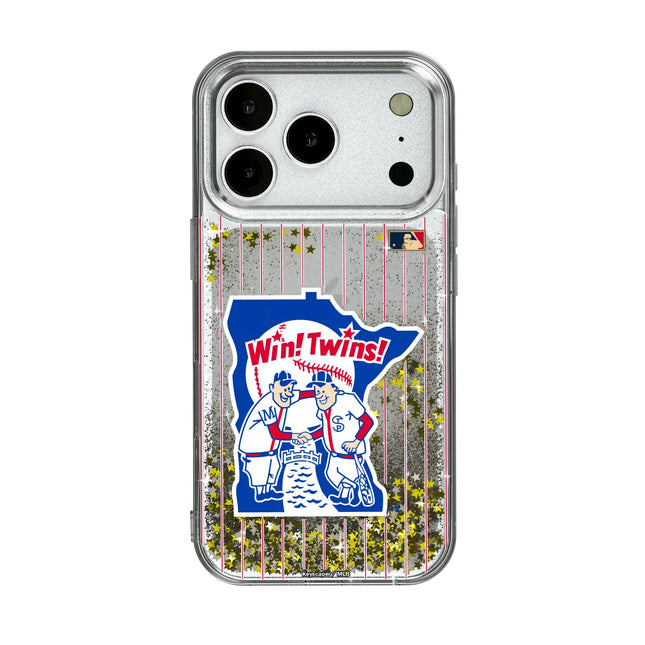 Minnesota Twins 1976-1986 - Cooperstown Collection Pinstripe Glitter Phone Case for Apple iPhone